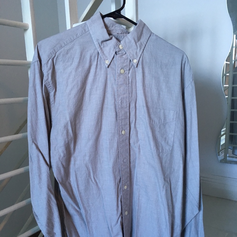 Brooks Brothers gray relaxed fit dress shirt